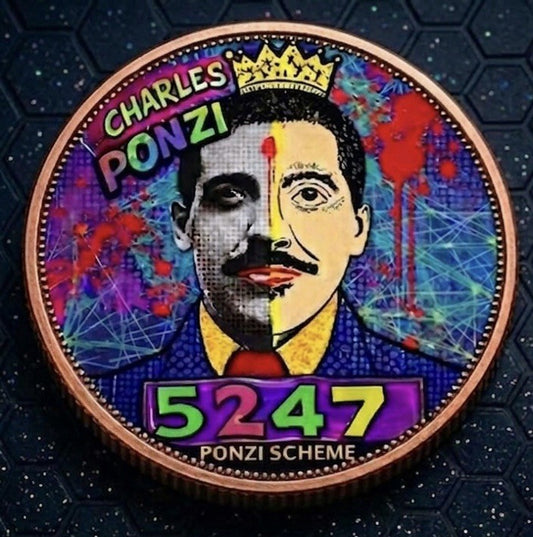 Charles Ponzi Series 5oz Copper Round