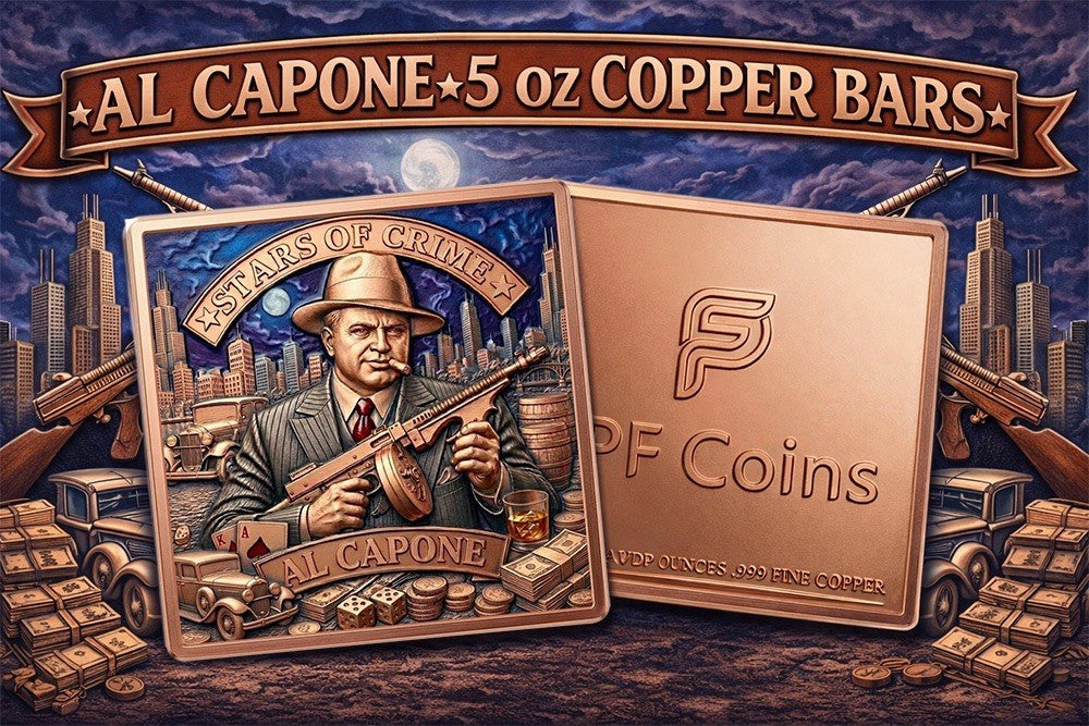 Stars of Crime - Al Capone 5 oz Copper Bar