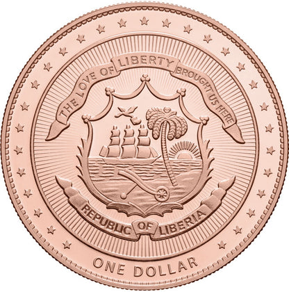 2026 Liberia Five Continents Bullion Icons 5 x 5 oz Copper Coin Set