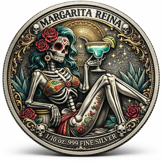 MaRgarita Reina Colorized 1/10 oz Silver Round