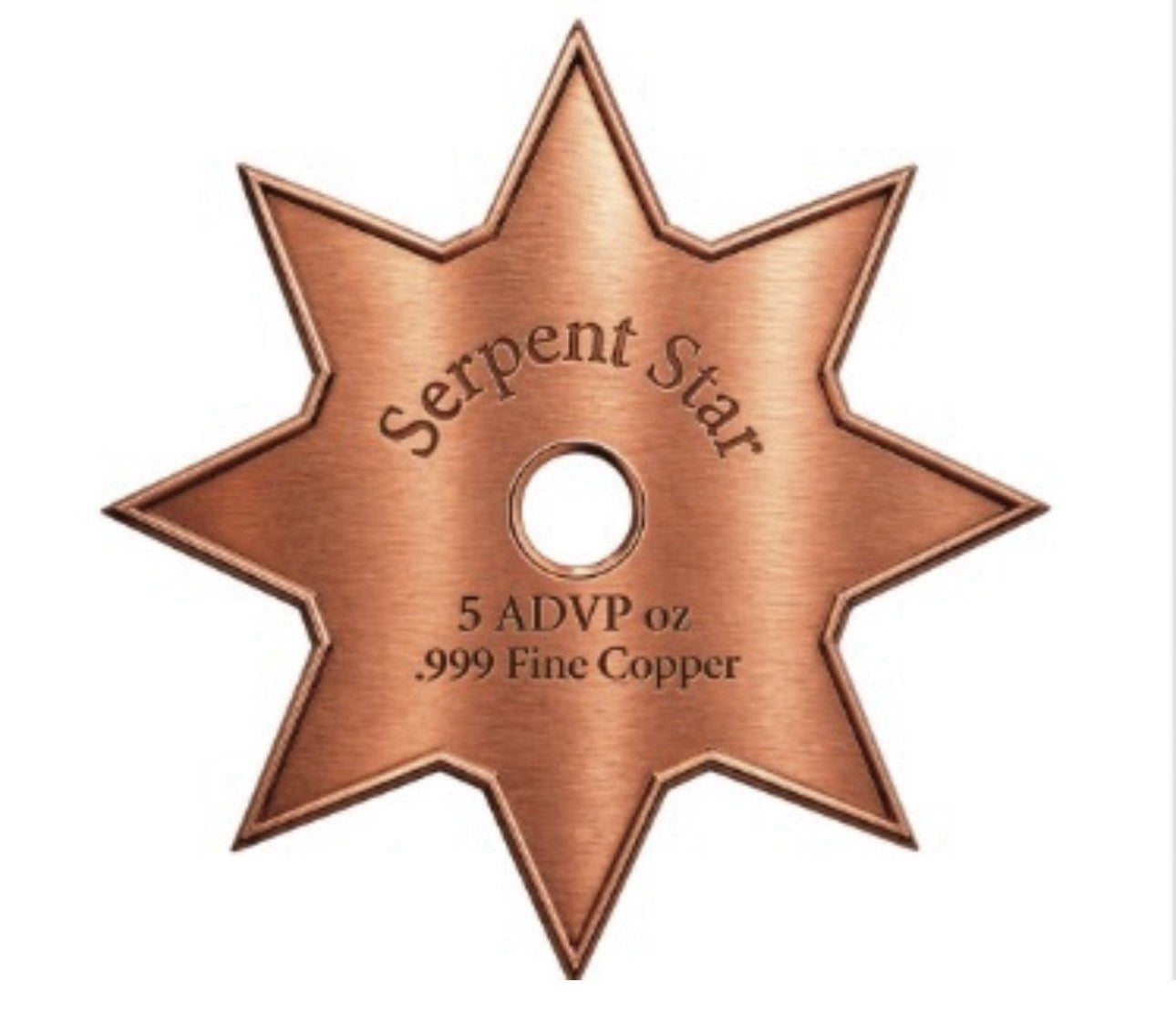 Serpent Star 5 oz Copper Medal