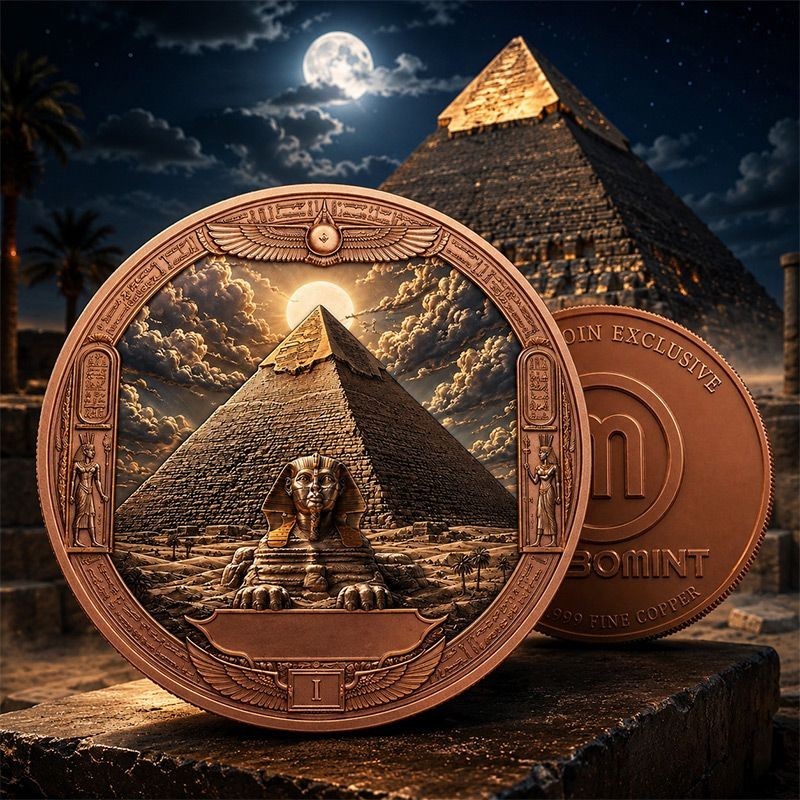 GREAT PYRAMID OF GIZA Five Ancient Wonders 1 Kilo Copper Round  2026