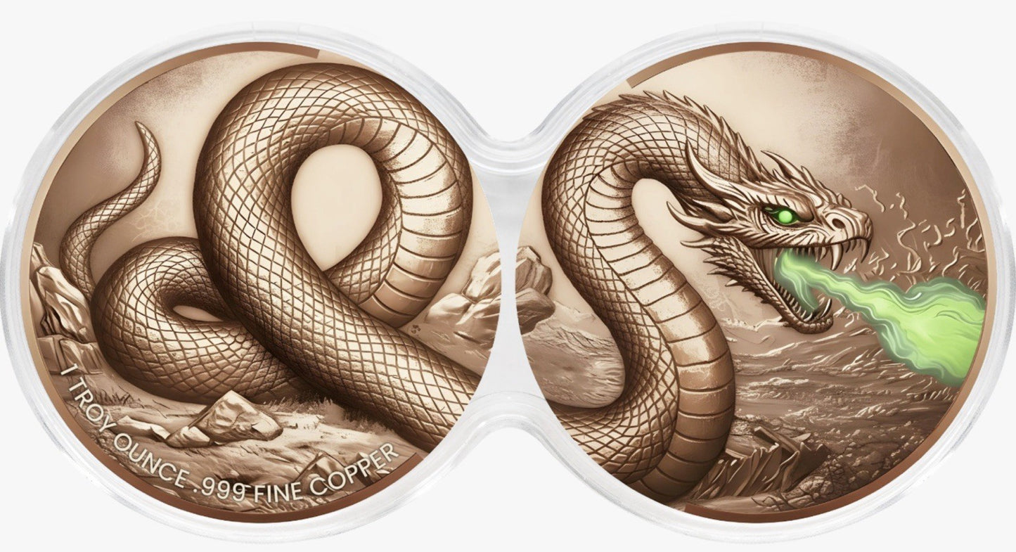 Viper's Venom Glow-in-the-Dark 2 x 1 oz Copper  Set in DuoStack Capsule