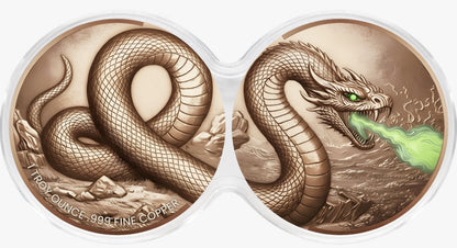 Viper's Venom Glow-in-the-Dark 2 x 1 oz Copper  Set in DuoStack Capsule