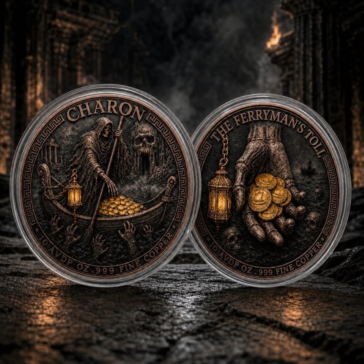 10 oz Charon Ferryman’s Toll .999 Copper Round