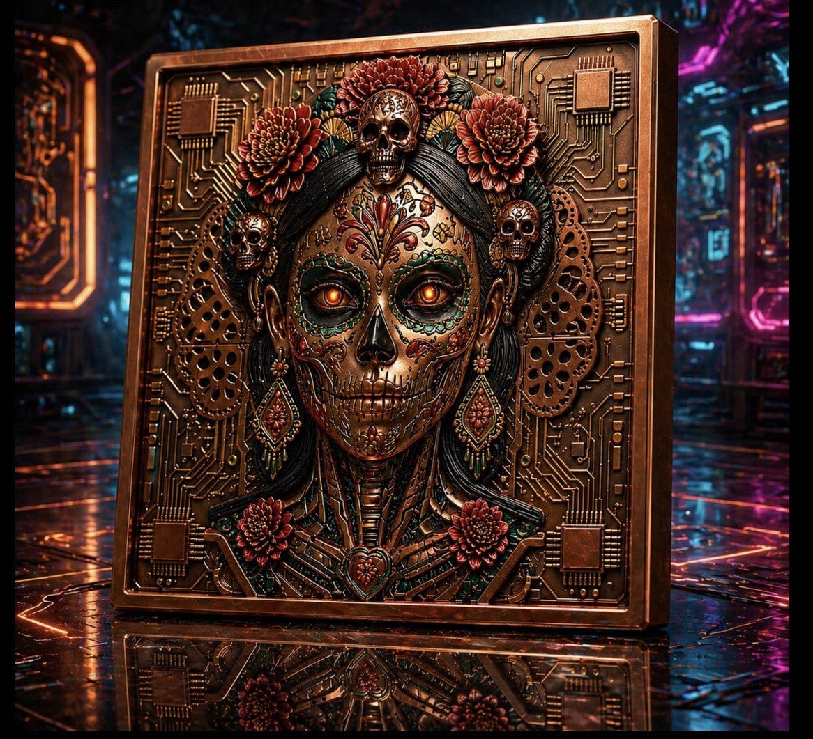Día De Los Muertos Cyber Skull