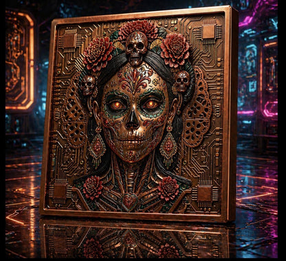 Día De Los Muertos Cyber Skull