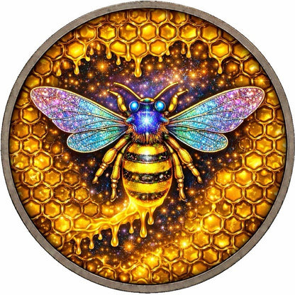 Exclusive Nature Bee - Glitter Wings Gilded Edition 1oz Copper Round