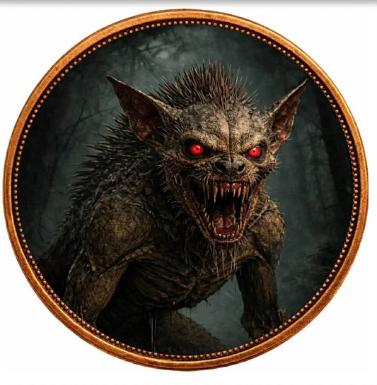 Mythical Creatures Chupacabra 5oz 999 Copper Round