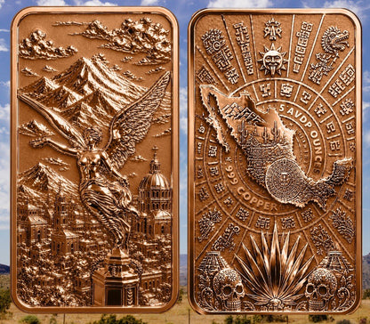 Essence of Mexico Reverse Proof 5 oz Copper Bar