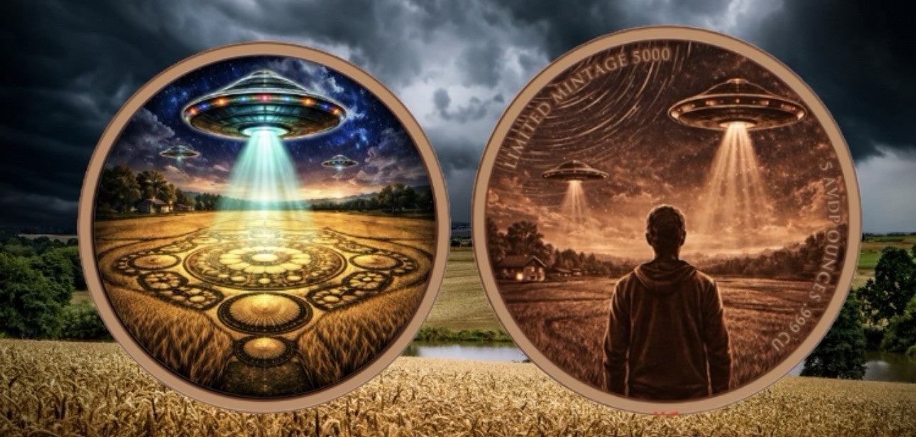 The Arrival Colorized 5 oz Copper Round