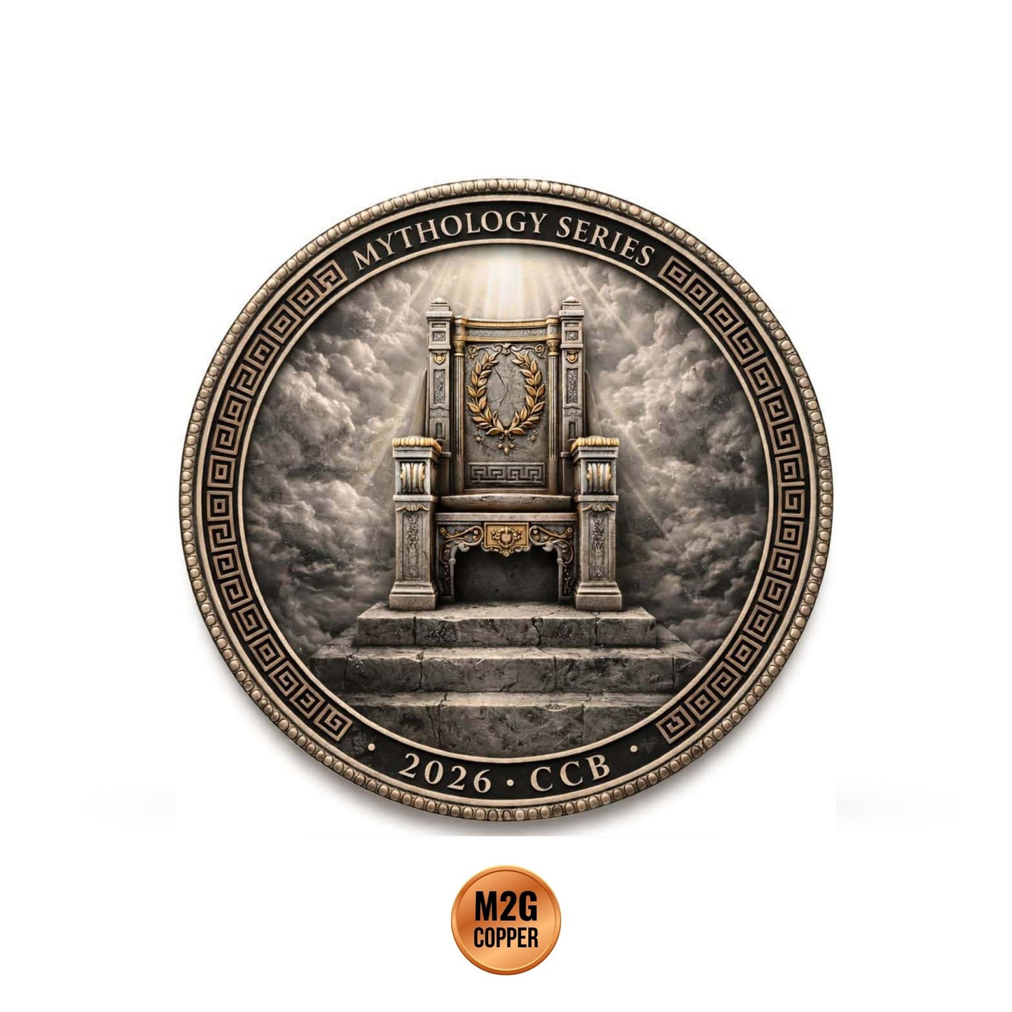 Zeus Kings of gods Colorized 5 oz .999 Copper