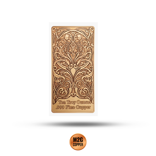 Tarot Card: XIII Death Colorized 10 oz Copper Bar