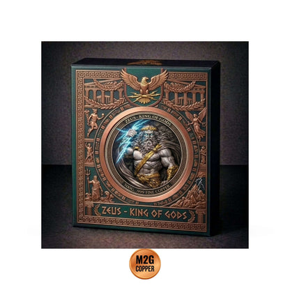 Zeus Kings of gods Colorized 5 oz .999 Copper