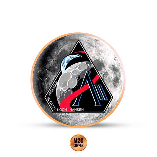 Artemis II Colorized 1 oz Copper Round in Card