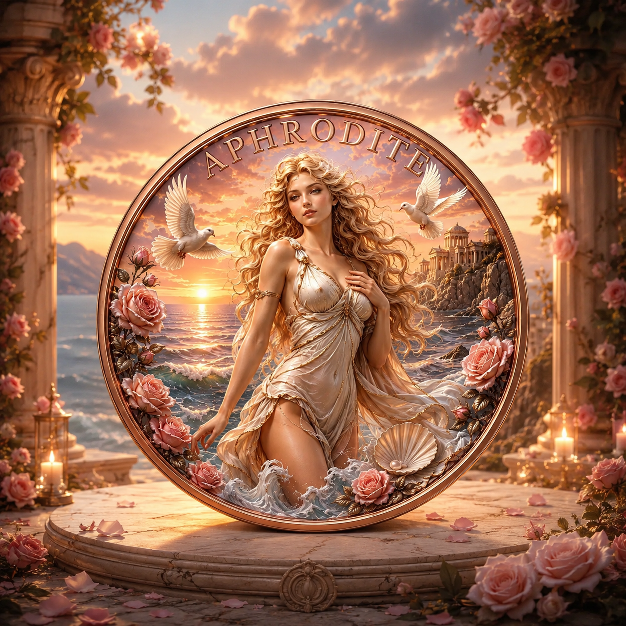 2026 Greek Mythology Series Aphrodite 5 oz High-Relief Color Coin