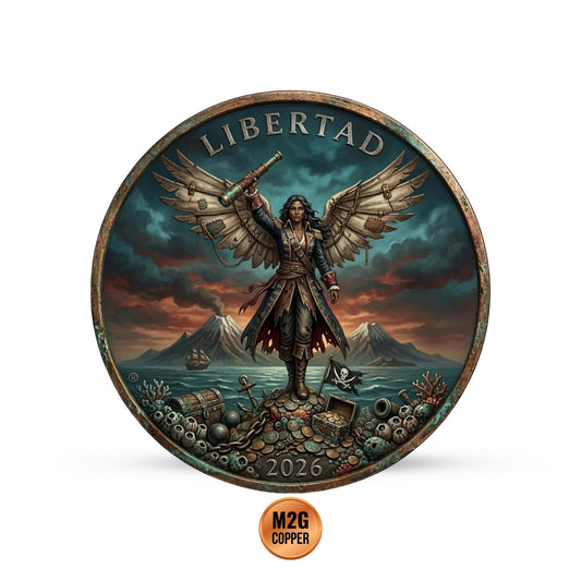 Libertad Doña the Pirate Angel 1 oz Copper Round