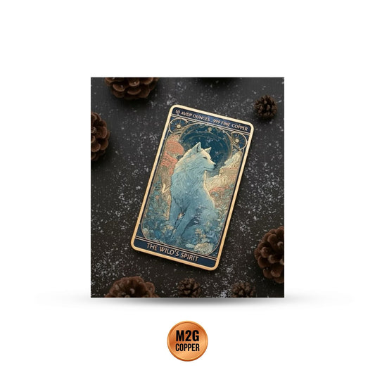 The Wild's Spirit Wolf  10 oz Copper Colorized Bar