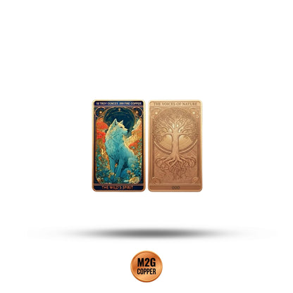 The Wild's Spirit Wolf  10 oz Copper Colorized Bar