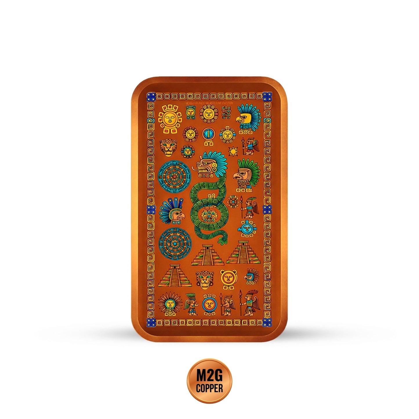 Warrior of Quetzalcoatl Colorized 1 oz Copper