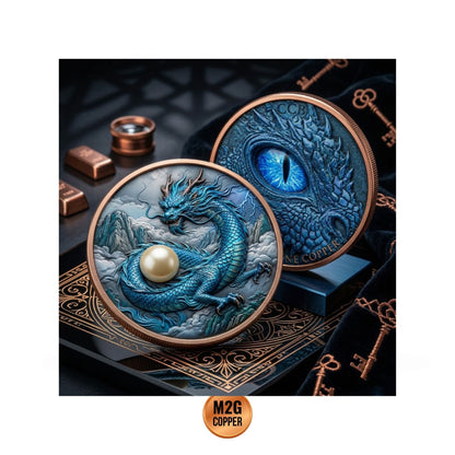 Guardian Dragon & Pearl 1 Kilo .999 Fine Copper