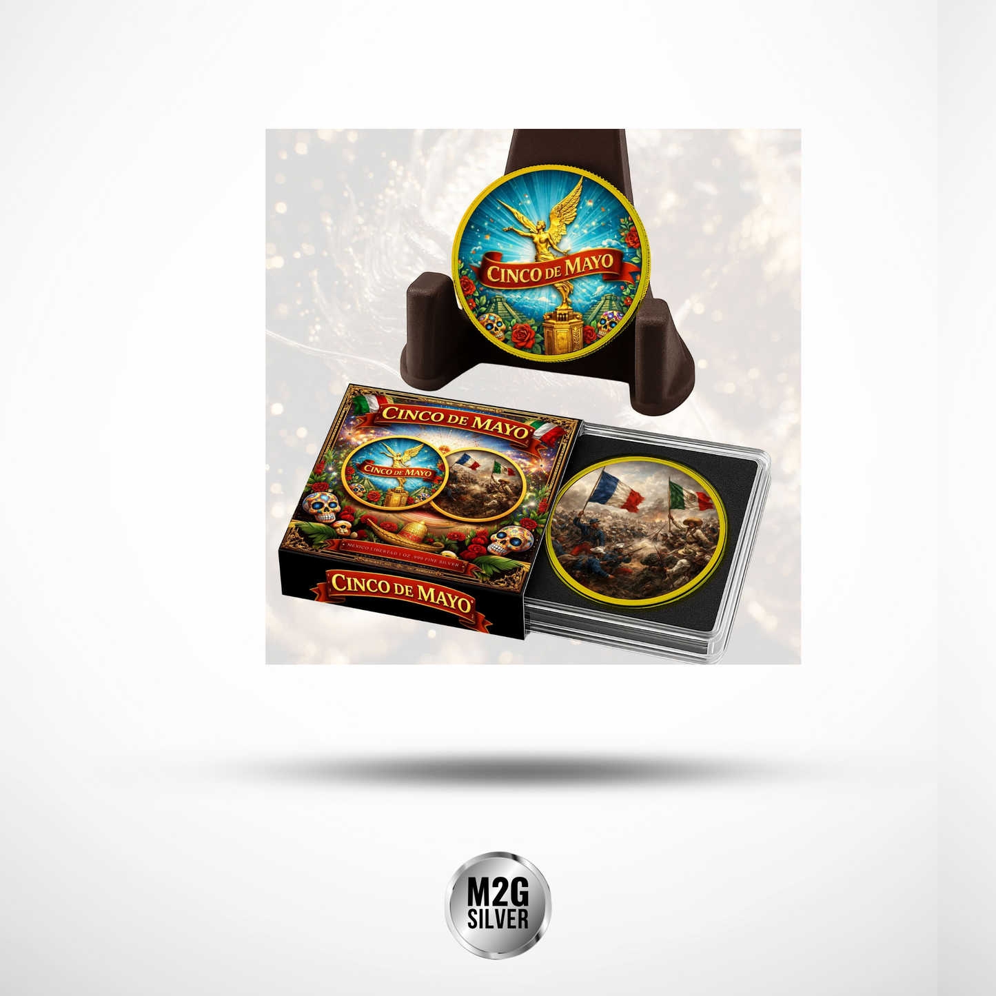 Mexico Libertad Colorized Cinco De Mayo .999 Silver Coin