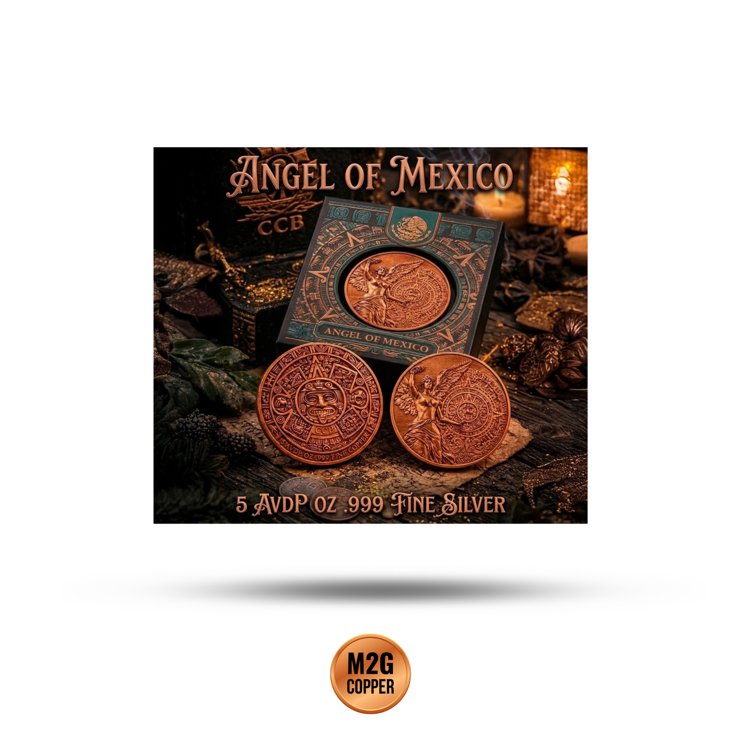 Angel of Independence  5oz Copper Medal in box