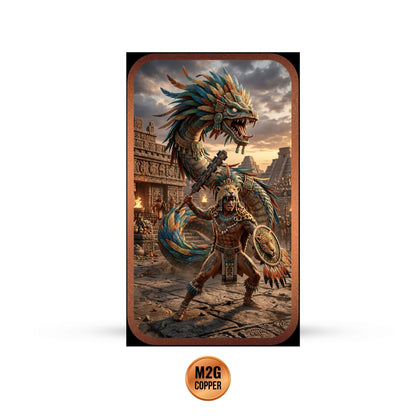 Warrior of Quetzalcoatl Colorized 1 oz Copper