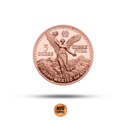 Liberia Libertad 45th Ann. Proof 5 oz Copper Coin