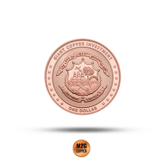 Liberia Libertad 45th Ann. Proof 5 oz Copper Coin