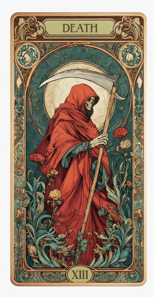 Tarot Card: XIII Death Colorized 10 oz Copper Bar