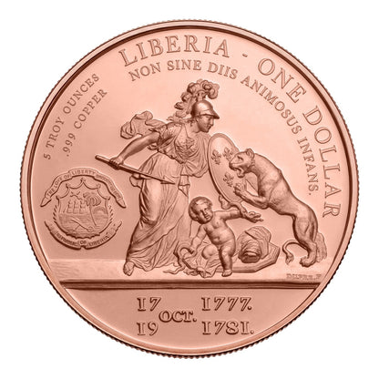 2026 Liberia Libertas Americana 5 oz Copper Coin w/ COA
