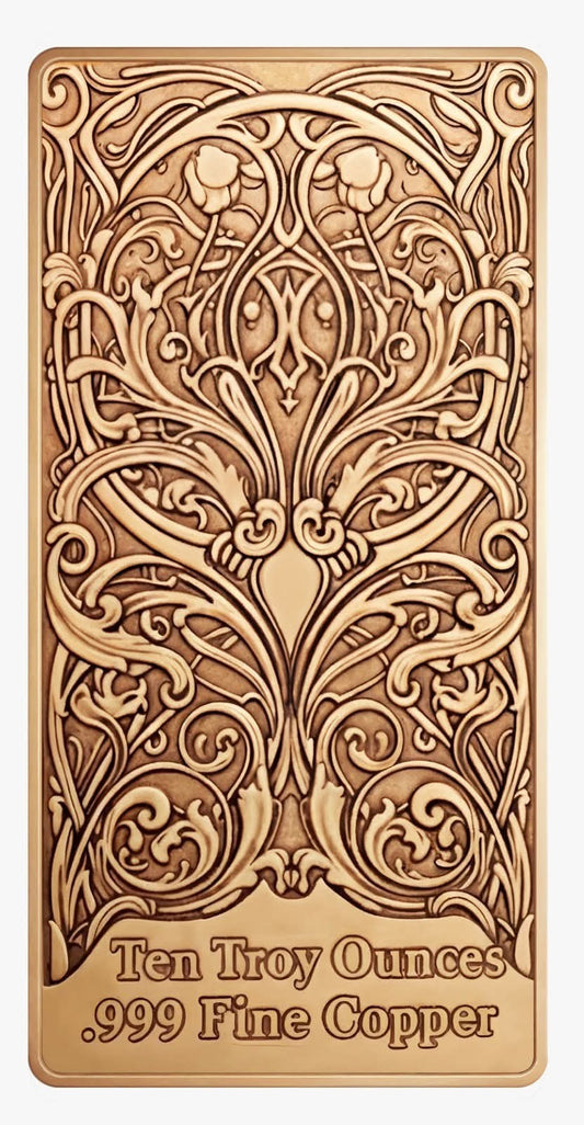 Tarot Card: XIII Death Colorized 10 oz Copper Bar