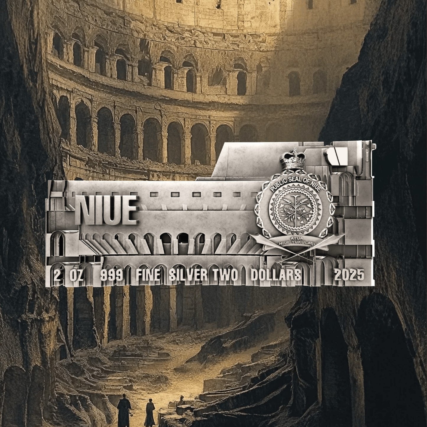 Niue Colosseum 2 oz Silver Coin Blind Box (PRE-ORDER)  HOT ITEM VERY RARE