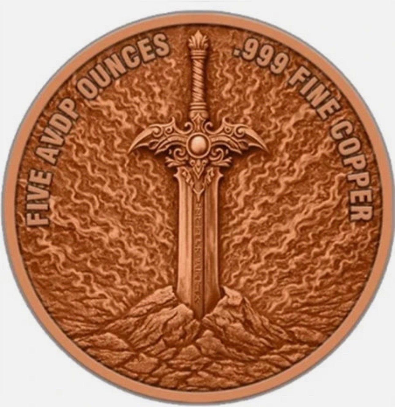 A Hero's Journey Colorized 5 oz Copper Round
