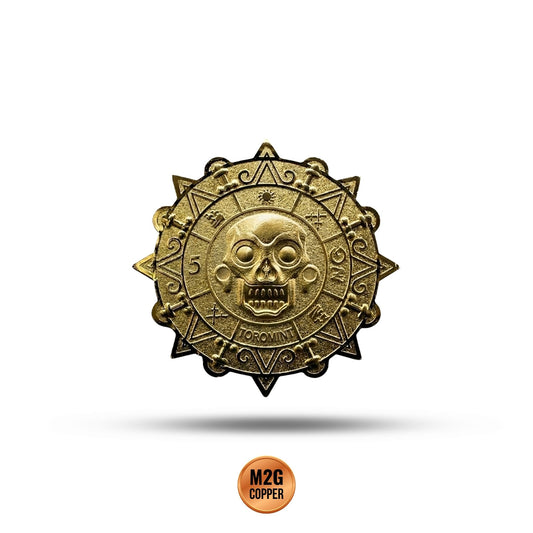 Aztec Treasure 24k Gold Gilt 10 oz Copper Medal