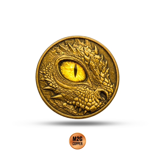 Golden Dragon Colorized 5 oz .999 Copper Bar