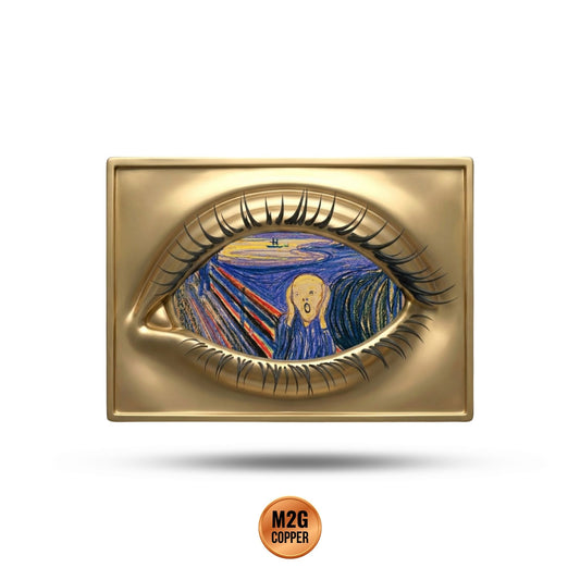 Eye of the Beholder - The Scream Gold Gilt 10 oz Copper Medal