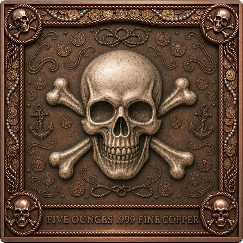 The Siren's Treasure Colorized 5 oz Copper Bar (PRE-ORDER)