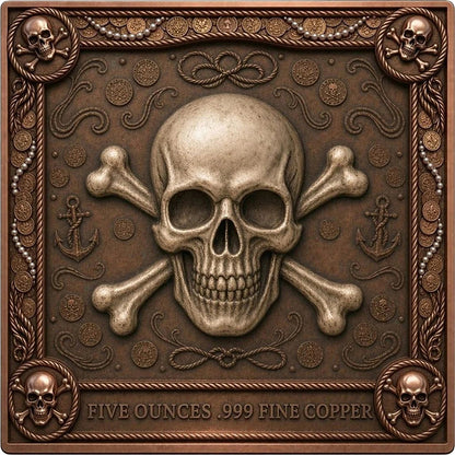The Siren's Treasure Colorized 5 oz Copper Bar (PRE-ORDER)