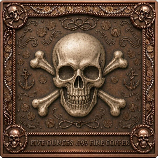 The Siren's Treasure Colorized 5 oz Copper Bar (PRE-ORDER)