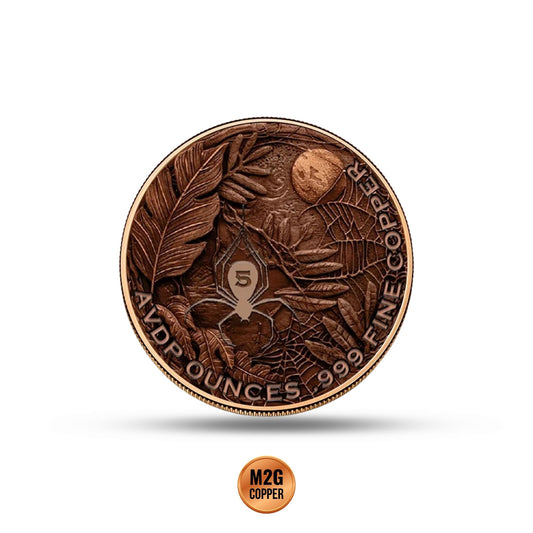 Spider 5 oz Glow in the Dark Copper Round (New in Capsule)