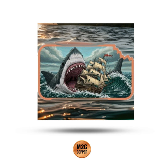 Shark Bait 5oz AVDP .999 Copper Bar Colorized 2025 In Capsule