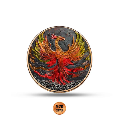 Phoenix Rising 5 oz Colorized Copper Round (New in Capsule)