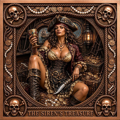 The Siren's Treasure Colorized 5 oz Copper Bar (PRE-ORDER)