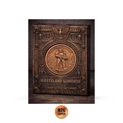 Wasteland Survivor Antiqued  5oz Copper Medal