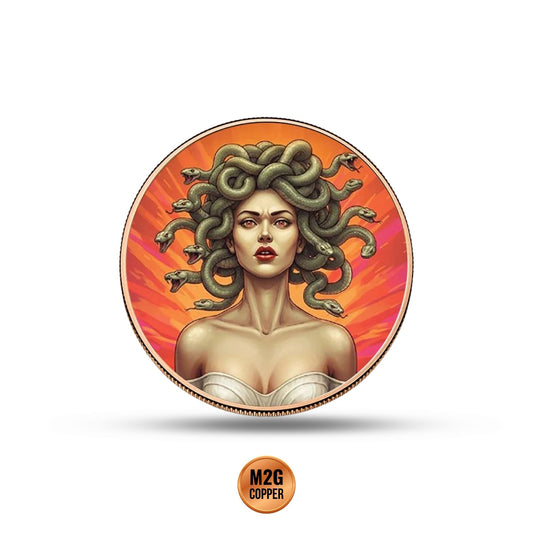 Medusa’s Gaze 5 oz Colorized Copper Round