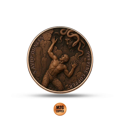 Medusa’s Gaze 5 oz Colorized Copper Round