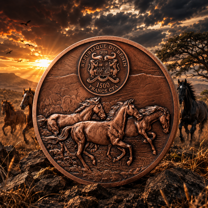 2026 Benin Mustang - Spirit of Independence 1 Kilo Copper Coin