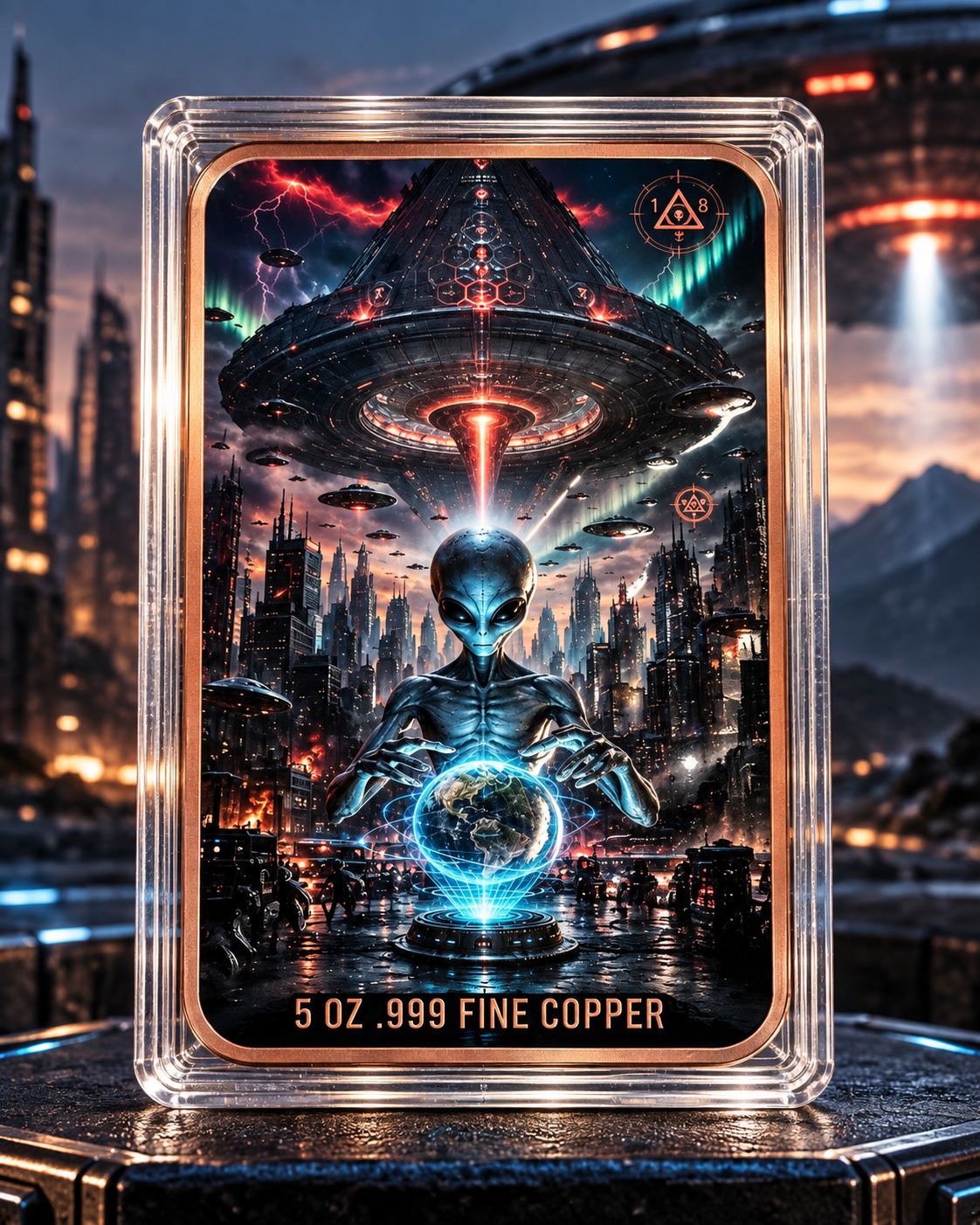 2026 UFO Series: Taking Control  5oz UHR 3D 5oz Copper Bar